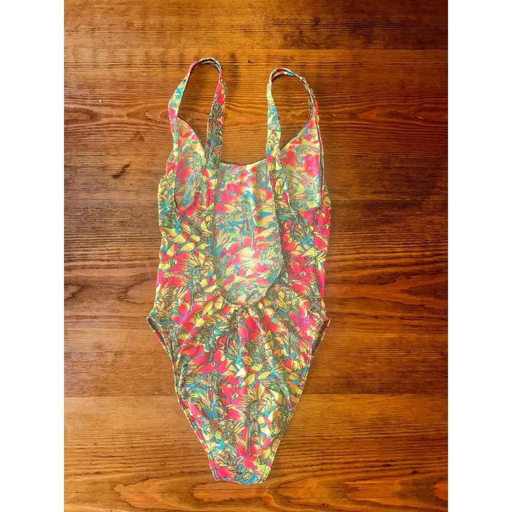 Vtg SOLAR Tan Thru 1pc Swimsuit S/M - Picture 5 of 6